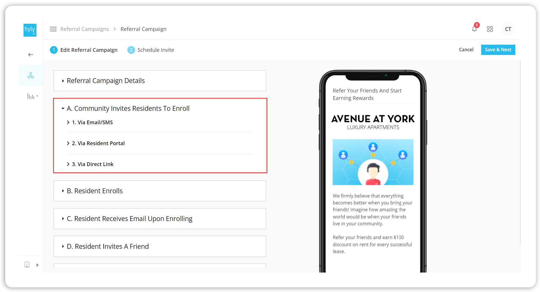 Resident Referral Experience feature 3